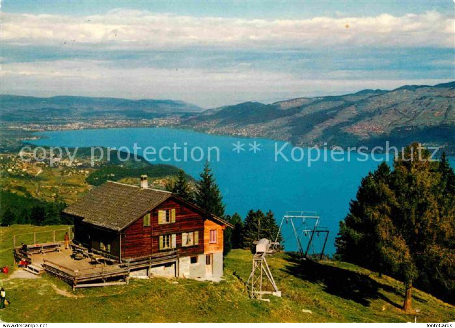 12783933 Aeschi BE Skihaus Aeschiallmend Panorama Blick Ueber Den Thunersee Aesc - Autres & Non Classés