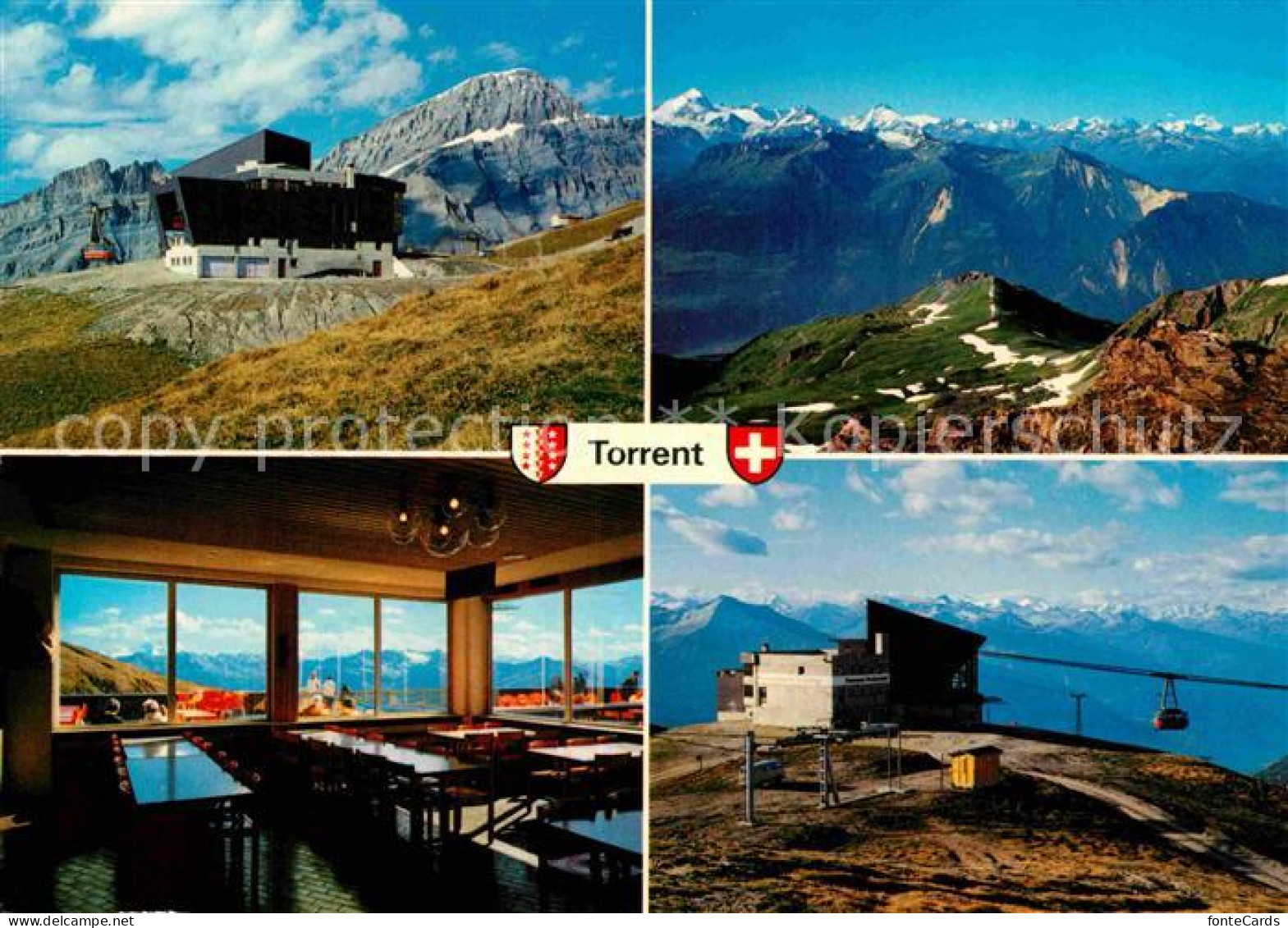 12783928 Leukerbad Tourengebiet Torrent Bergstation Panorama Restaurant Rinderhu - Andere & Zonder Classificatie