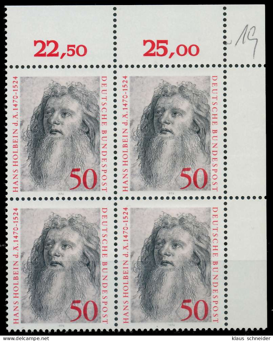 BRD BUND 1974 Nr 813 Postfrisch VIERERBLOCK ECKE-ORE X5FE2AA - Unused Stamps