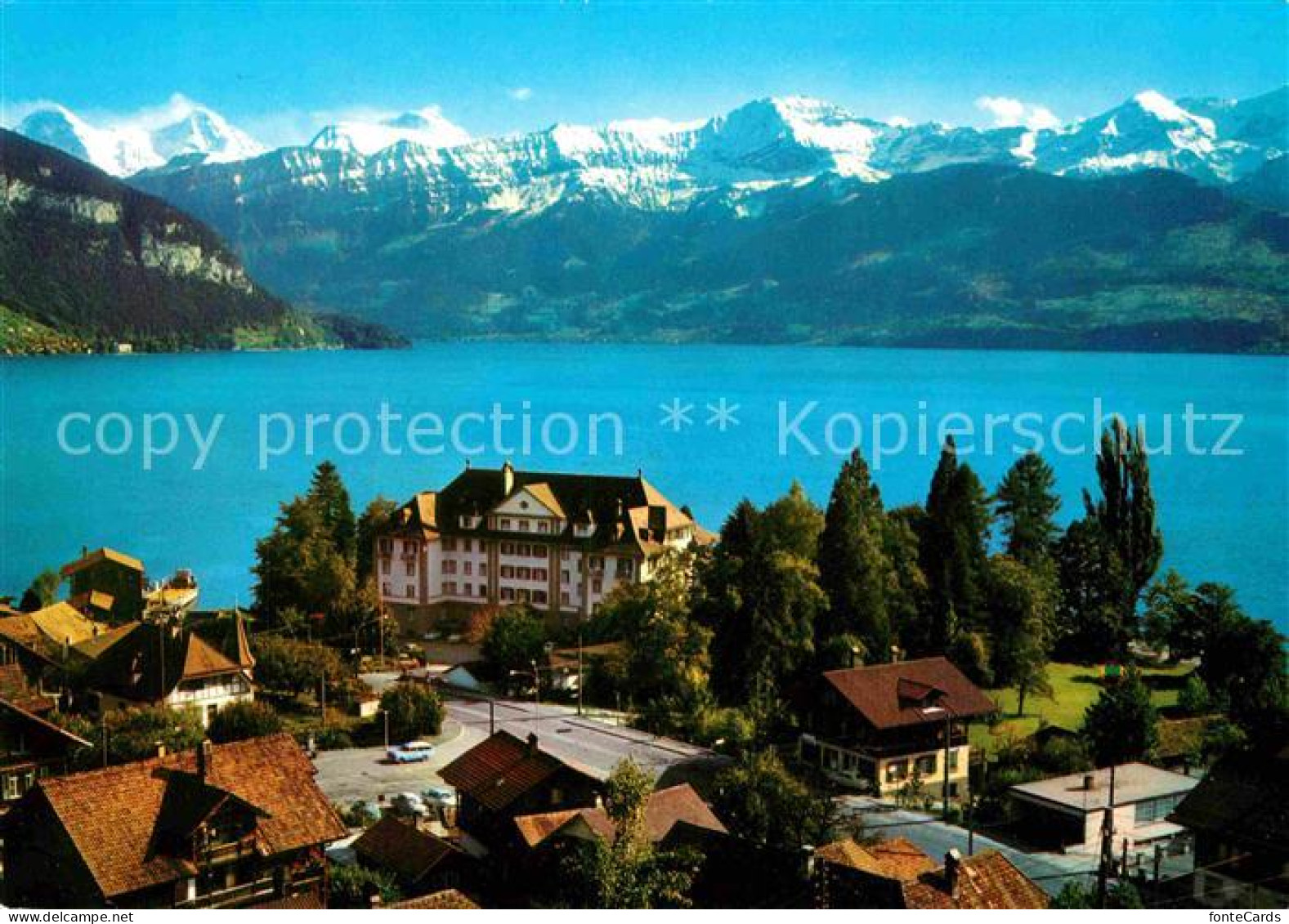 12783300 Gunten Thunersee Parkhotel Mit Blick Zu Eiger Moench Und Jungfrau Berne - Autres & Non Classés