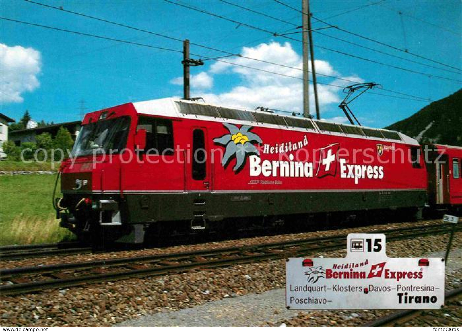 12783184 Rhaetische Bahn Heidiland Bernina Express Lokomotive Ge 4/4 III Nr. 641 - Sonstige & Ohne Zuordnung