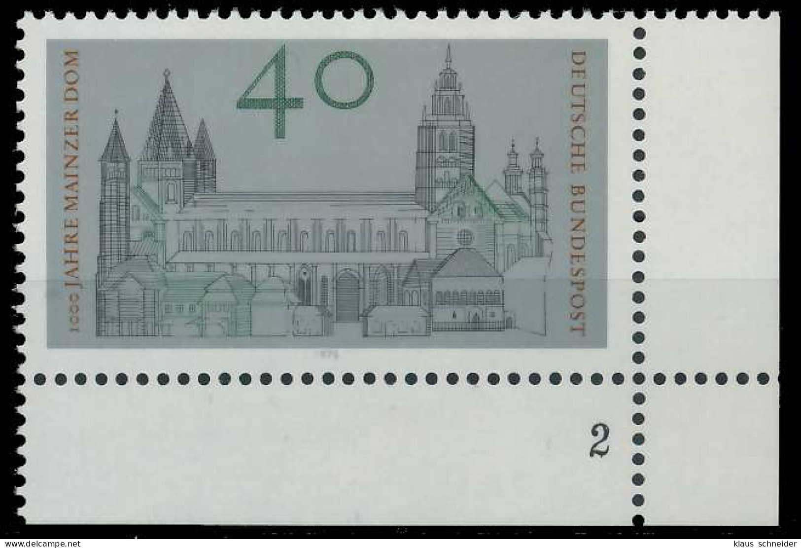 BRD BUND 1975 Nr 845 Postfrisch FORMNUMMER 2 S2319C2 - Unused Stamps