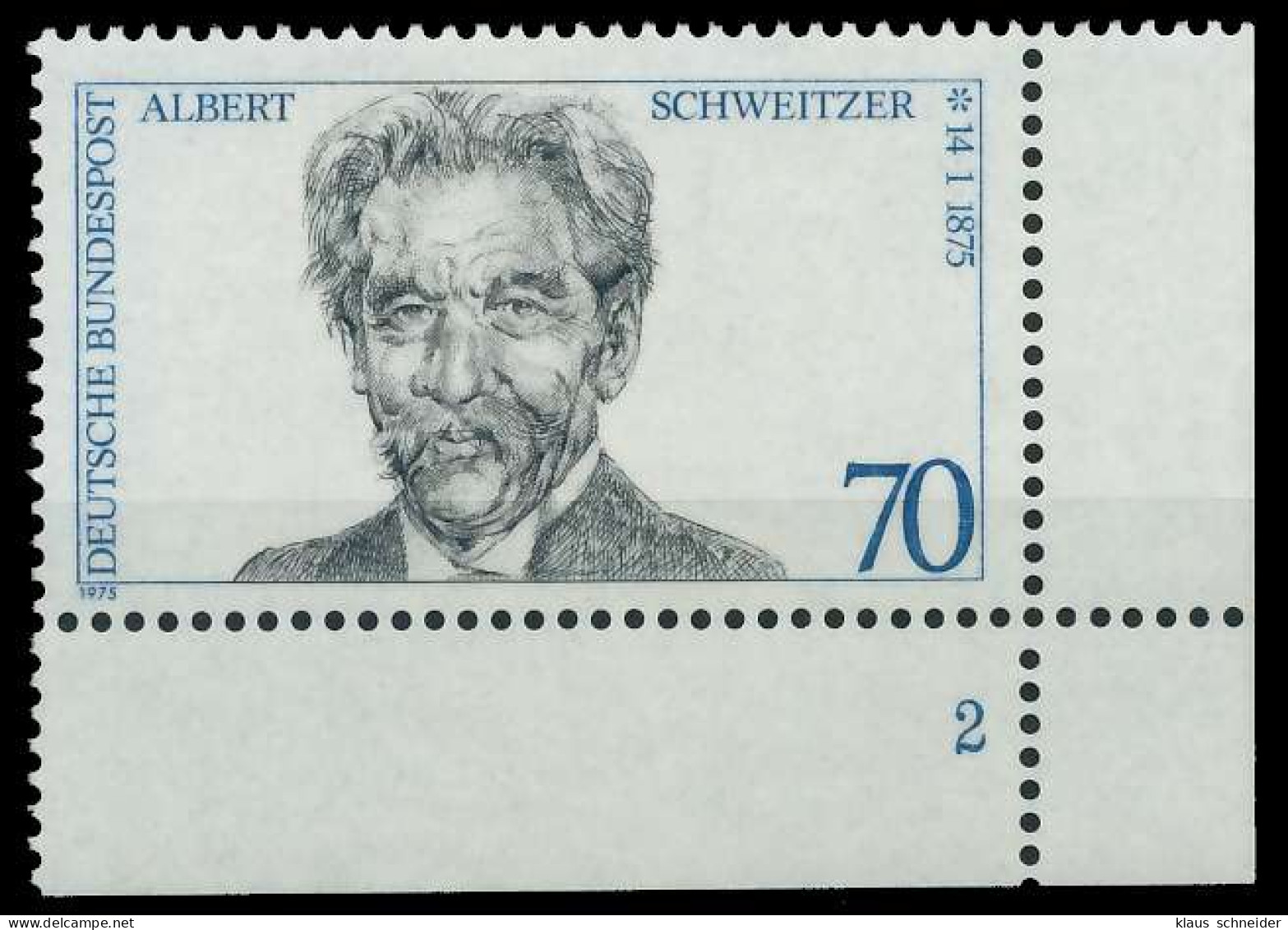 BRD BUND 1975 Nr 830 Postfrisch FORMNUMMER 2 X5FFFF6 - Unused Stamps