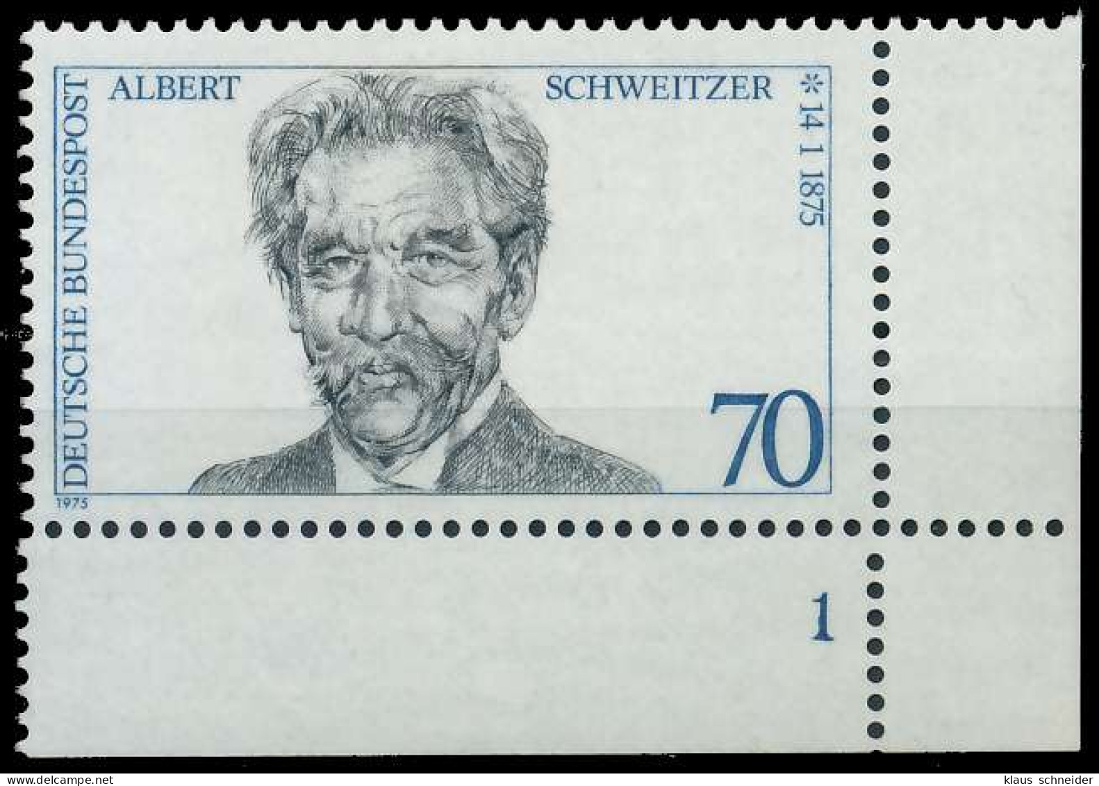 BRD BUND 1975 Nr 830 Postfrisch FORMNUMMER 1 X5FFFEE - Unused Stamps