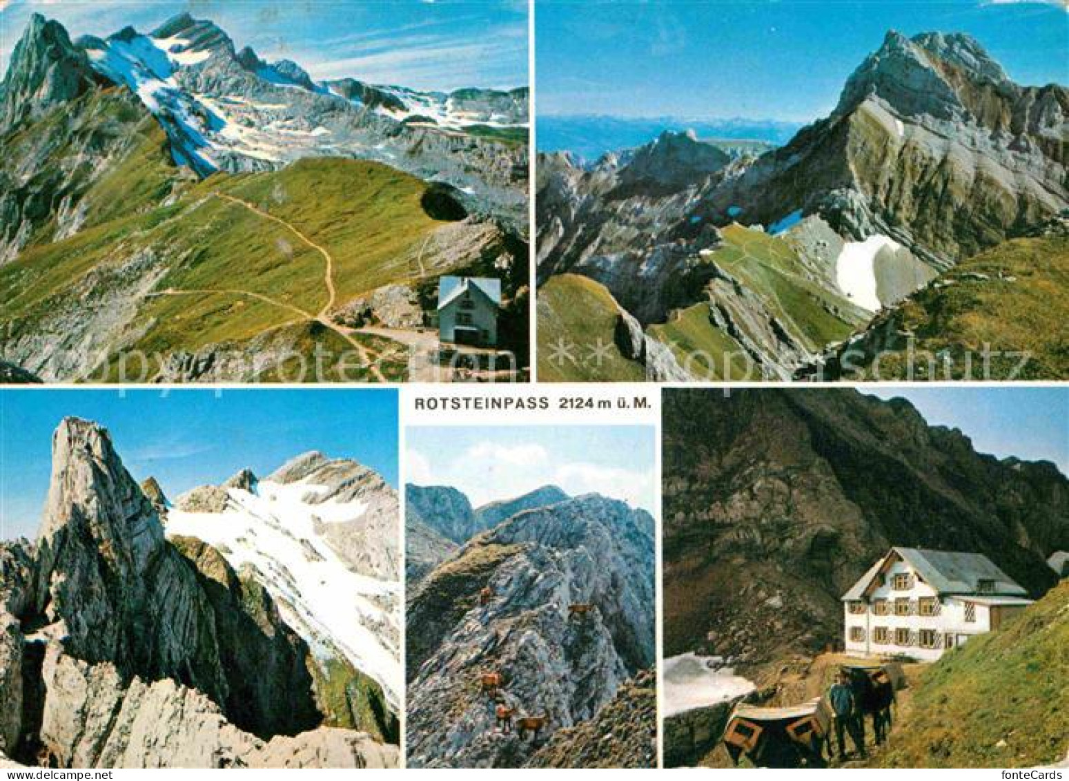 12780211 Rotsteinpass Berggasthaus Gebirgspanorama Alpstein Rotsteinpass - Autres & Non Classés