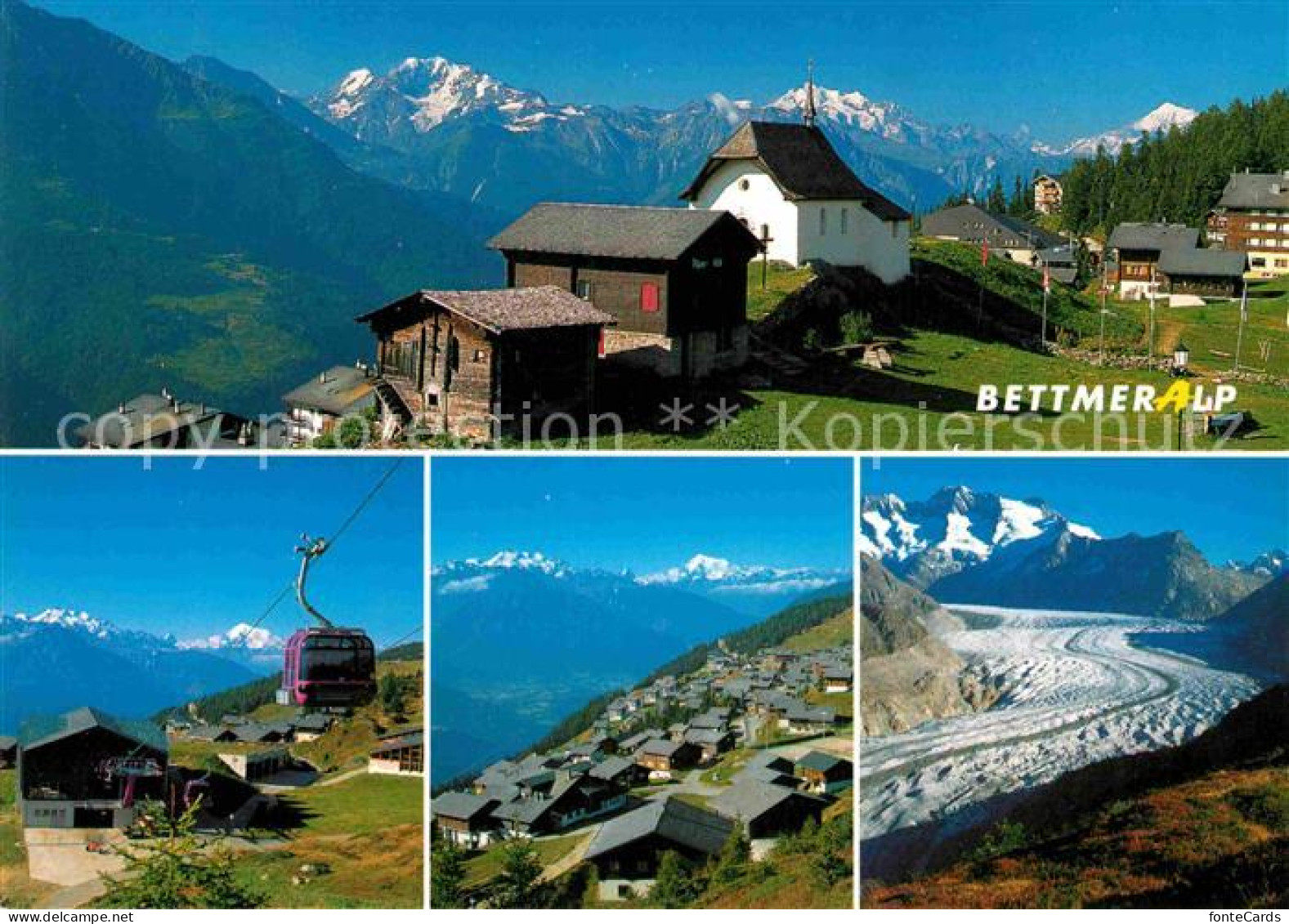 12780158 Bettmeralp VS Teilansichten Bergbahn Gletscher Alpenpanorama Bettmeralp - Sonstige & Ohne Zuordnung