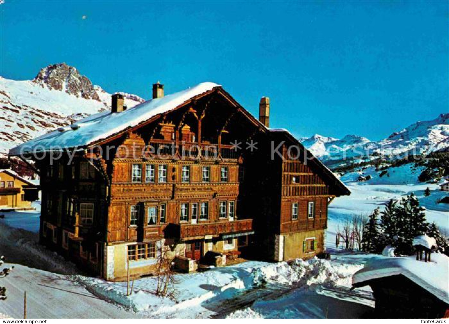 12780150 Maloja GR Hotel Schweizerhaus Winterpanorama Alpen Maloja - Andere & Zonder Classificatie