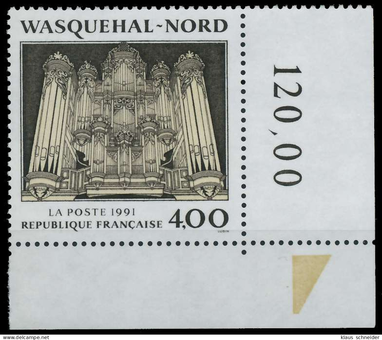 FRANKREICH 1991 Nr 2842 Postfrisch ECKE-ORE X6252EA - Neufs