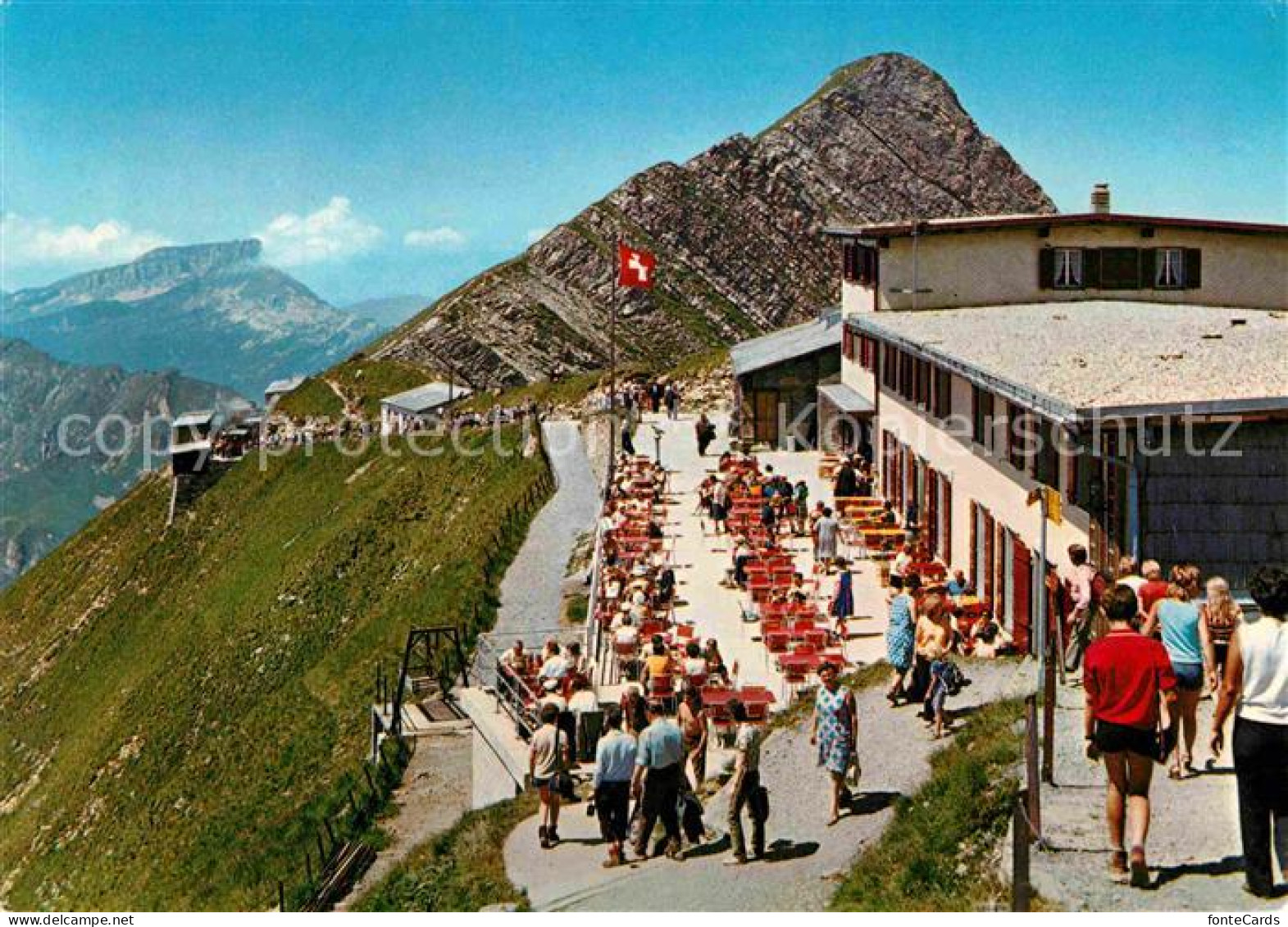 12779453 Rothorn Kulm Berghotel Brienz Sonnenterrasse Fernsicht Alpen Rothorn Ku - Andere & Zonder Classificatie