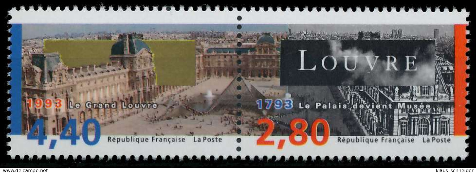 FRANKREICH 1993 Nr 2996-2997 Postfrisch WAAGR PAAR S25C5C2 - Unused Stamps