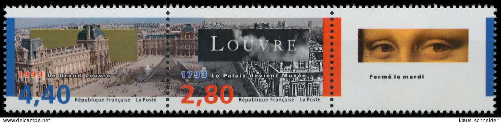 FRANKREICH 1993 Nr 2996-2997Zfr Postfrisch 3ER STR X625472 - Unused Stamps