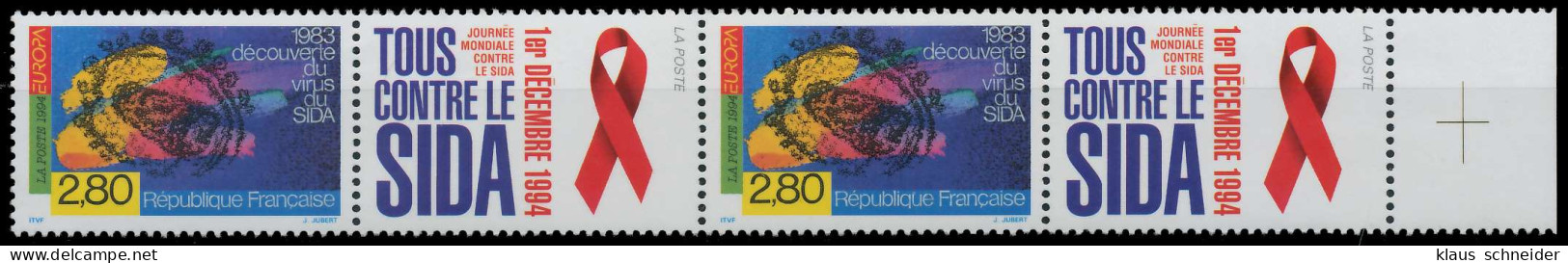 FRANKREICH 1994 Nr 3021Zf 2Pa-PK Postfrisch 4ER STR X6254BA - Unused Stamps