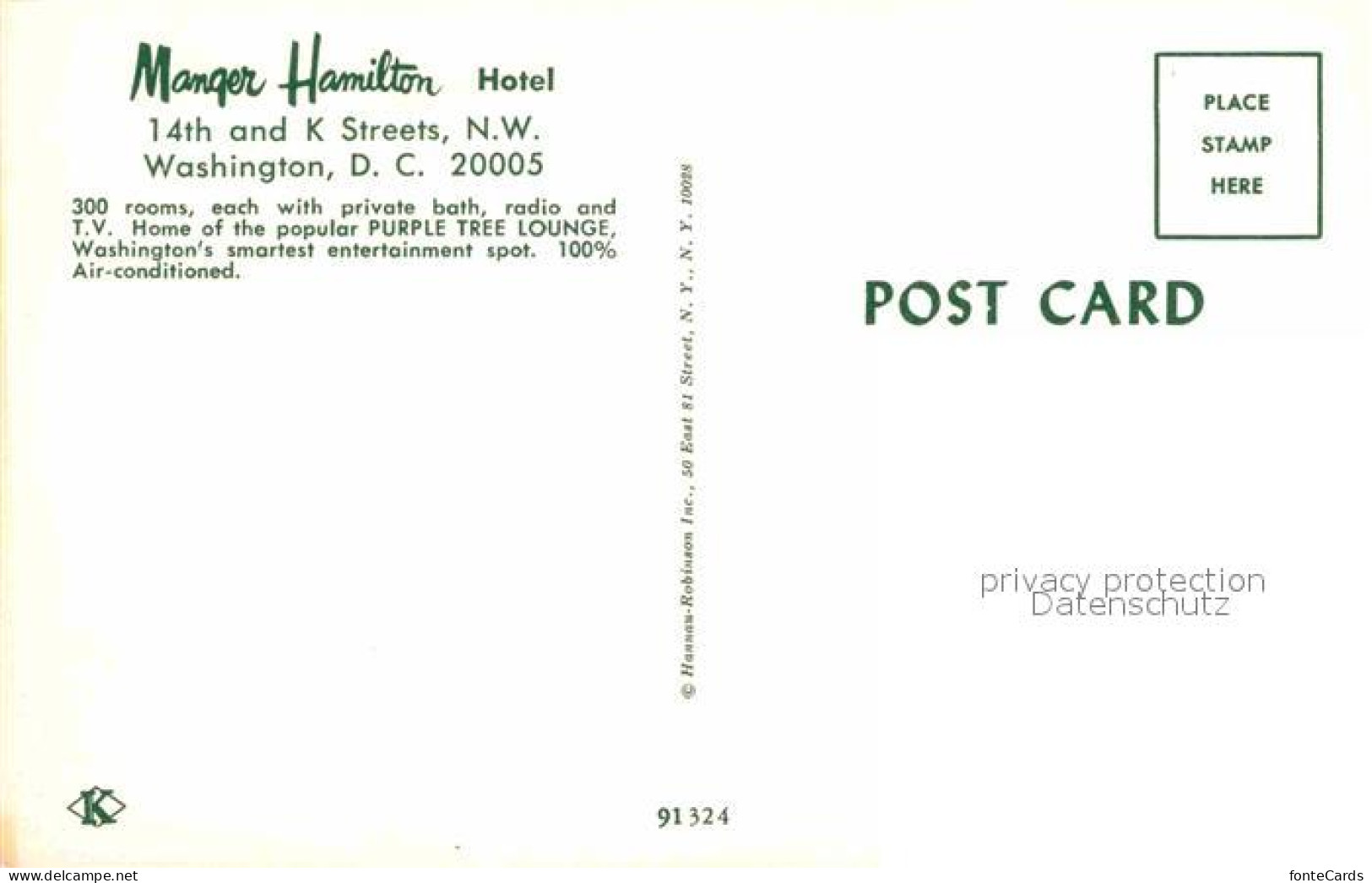 12779146 Washington DC Manger Hamilton Hotel  - Washington DC