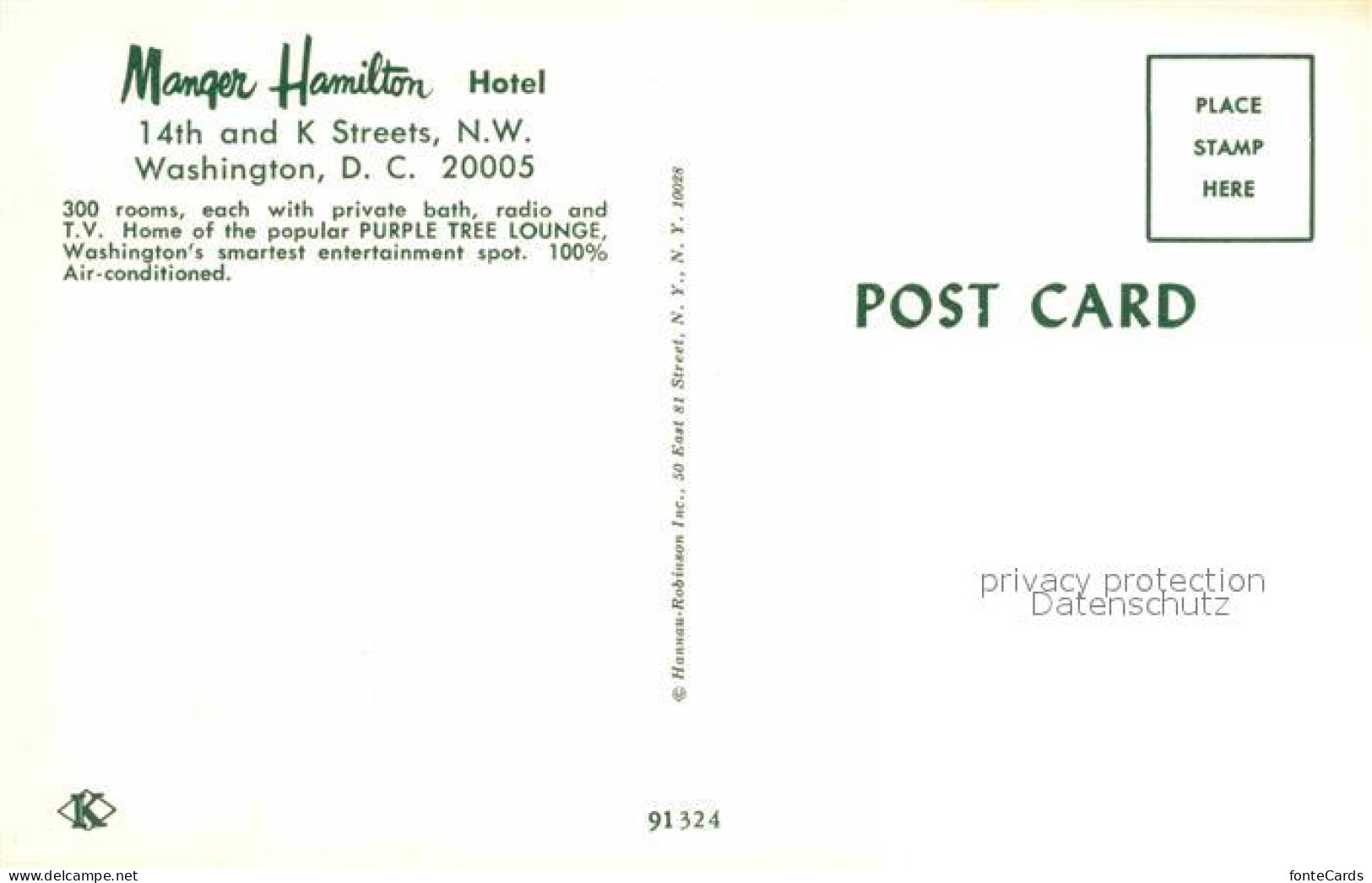 12779121 Washington DC Manger Hamilton Hotel  - Washington DC