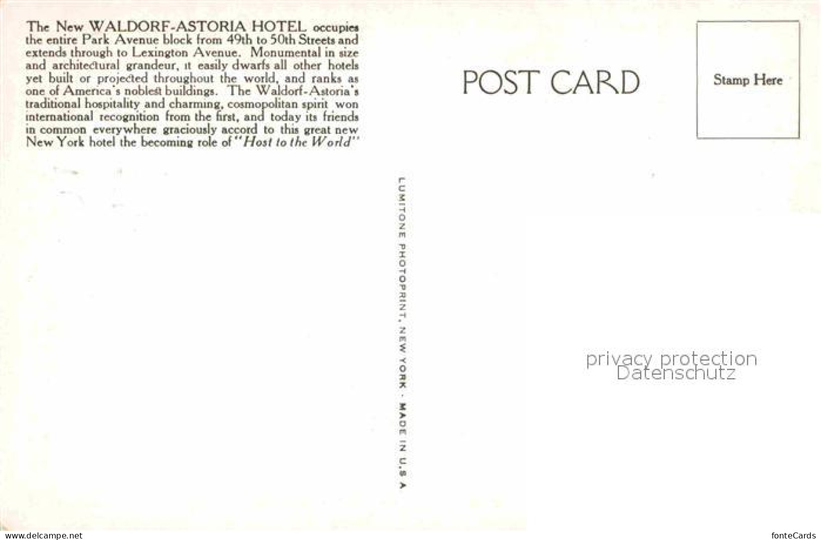 12779085 New_York_City Waldorf Astroia Hotel - Andere & Zonder Classificatie