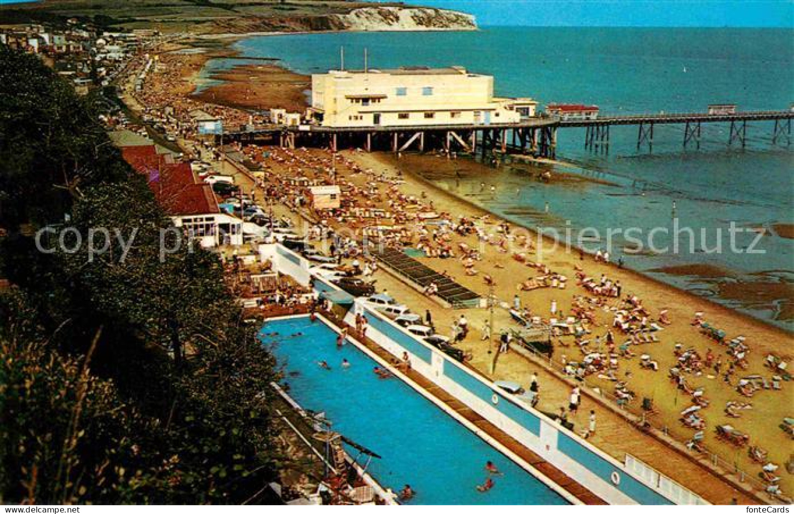 12779061 Sandown Isle Of Wight Swimming Pool Esplanade Pier Pavilion And Culver  - Otros & Sin Clasificación