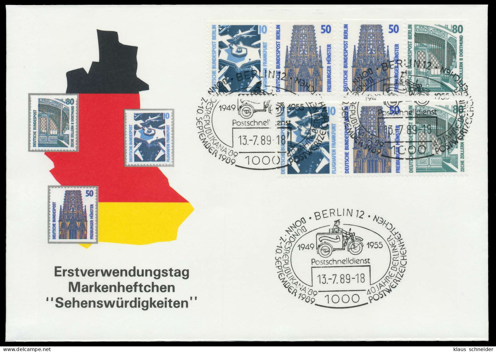 BERLIN ZUSAMMENDRUCK Nr W83-W98 BRIEF X642522 - Zusammendrucke