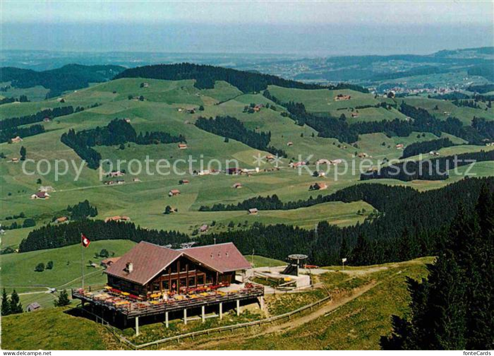 12778753 Schoenengrund AR Berggasthaus Hochhamm Blick Zum Bodensee Fliegeraufnah - Altri & Non Classificati