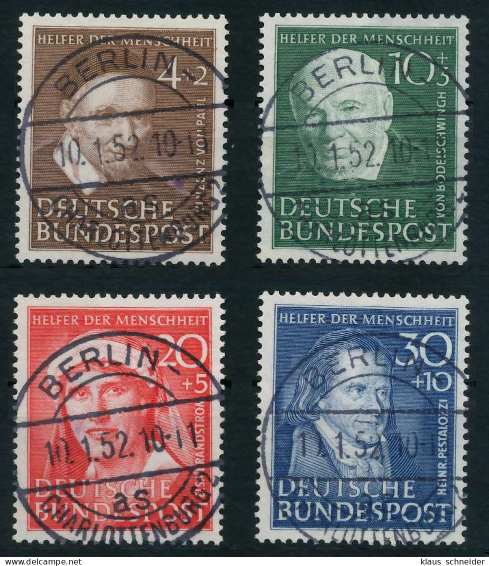 BRD BUND 1951 Nr 143-146 Zentrisch Gestempelt Gepr. X642576 - Oblitérés