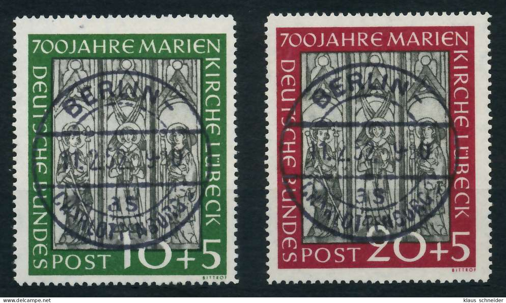 BRD BUND 1951 Nr 139-140 Zentrisch Gestempelt X64257E - Oblitérés