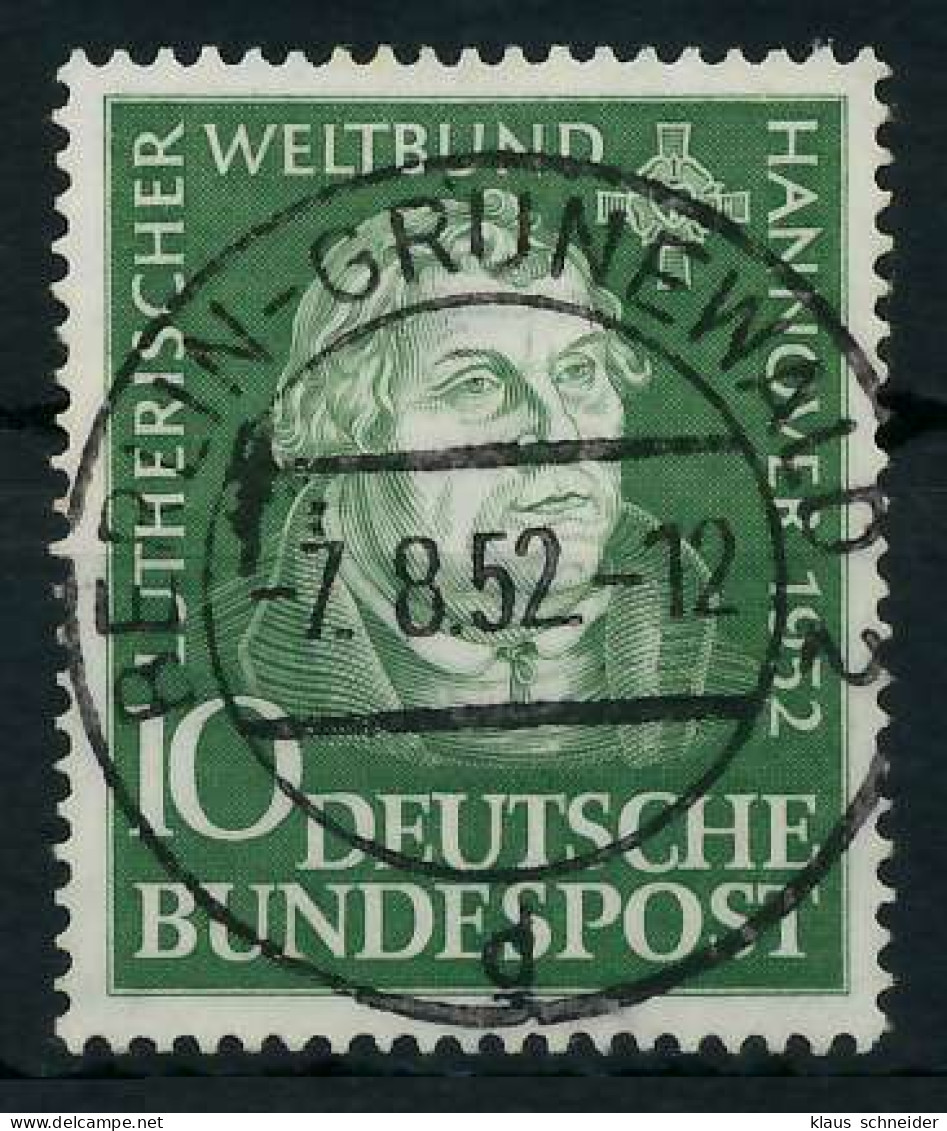 BRD BUND 1952 Nr 149 Zentrisch Gestempelt X642586 - Oblitérés