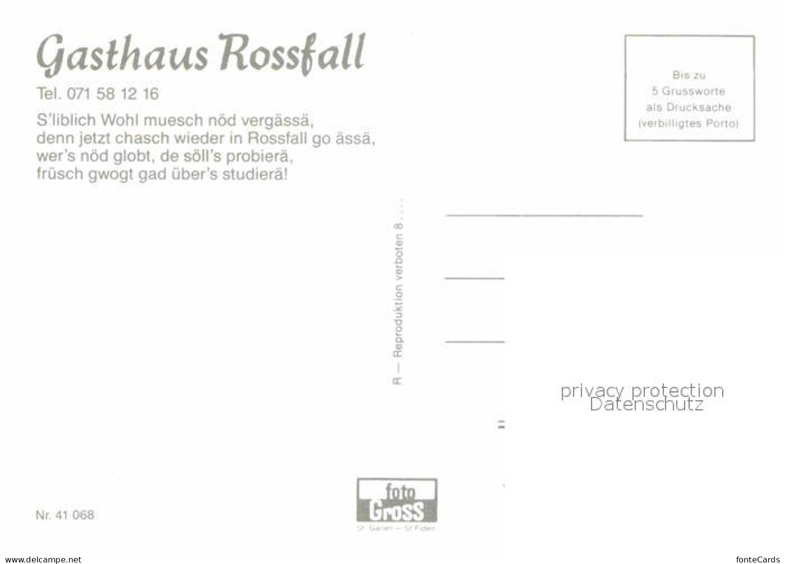 12777450 Urnaesch AR Gasthaus Rossfall Gastraeume Urnaesch - Altri & Non Classificati