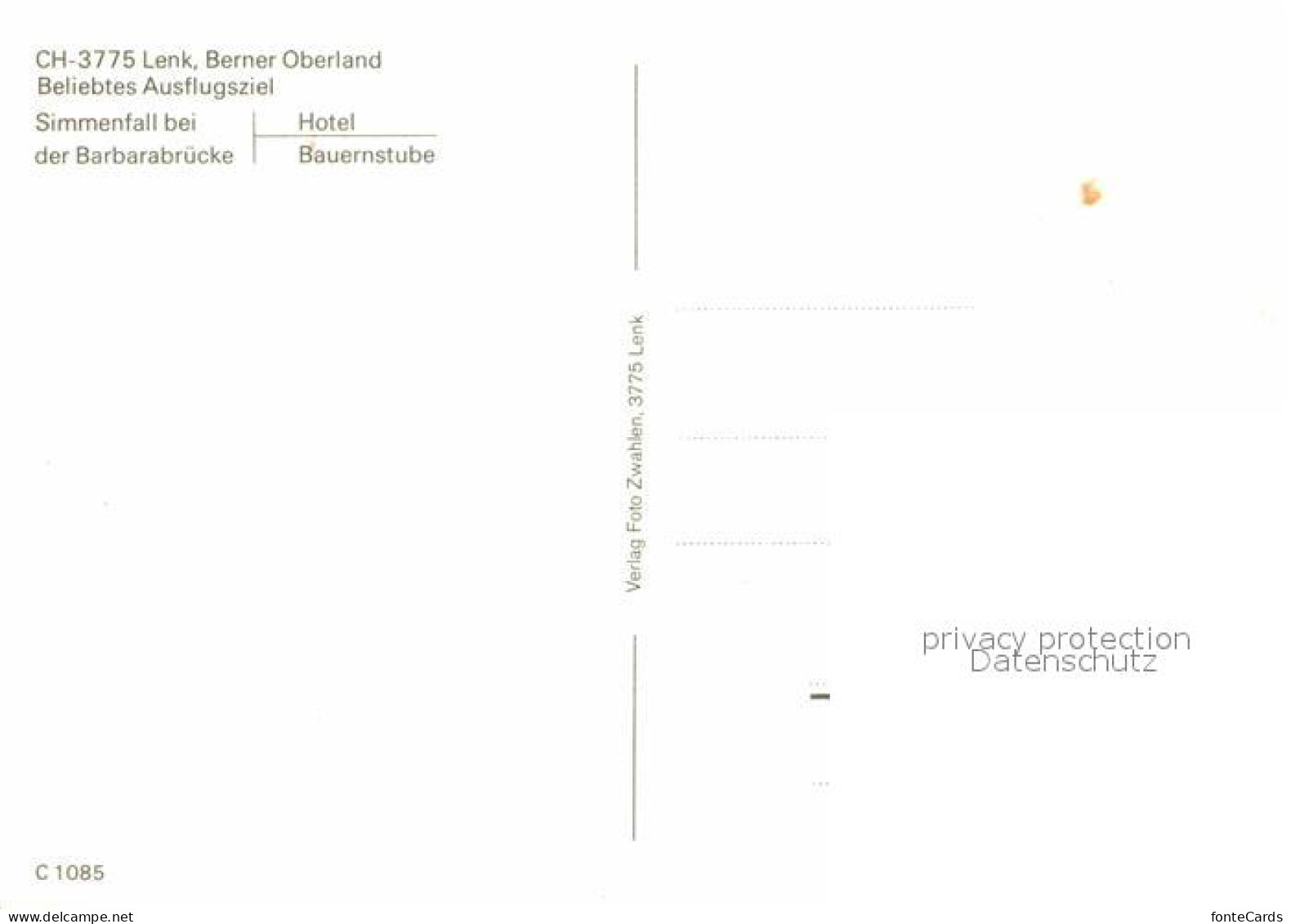 12774713 Lenk Simmental Simmenfall Barbara Bruecke Hotel Bauernstube Lenk Im Sim - Andere & Zonder Classificatie