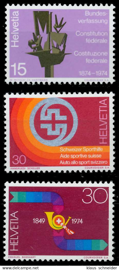 SCHWEIZ 1974 Nr 1039-1041 Postfrisch S2D4076 - Ungebraucht