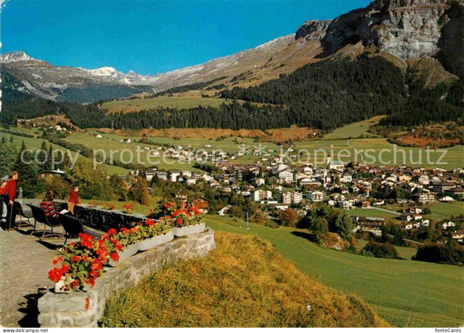 12772711 Flims Dorf Mit Piz Grisch Tschingelhoerner Und Cassonsgrat Flims Dorf - Autres & Non Classés