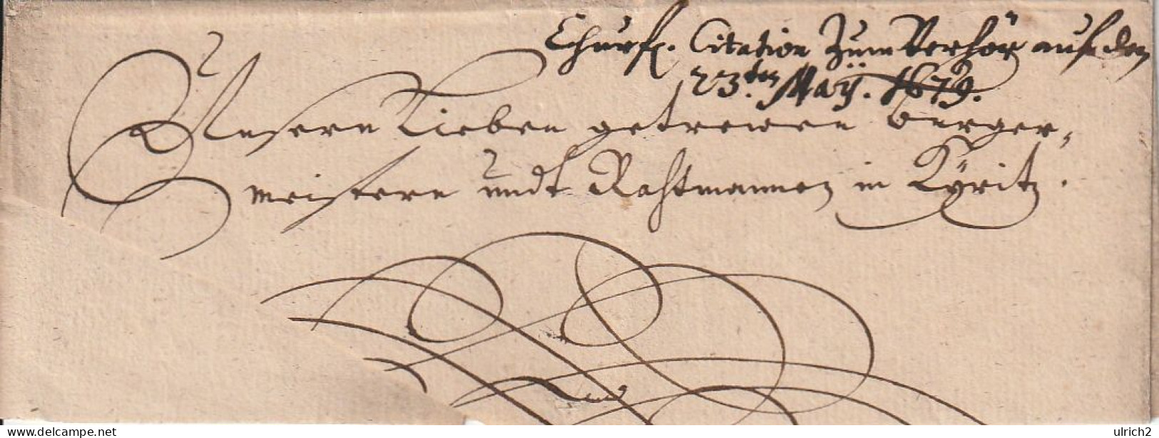 Vorphila Brief 1679 - Nach Dürnitz (?)  (68984) - Prephilately