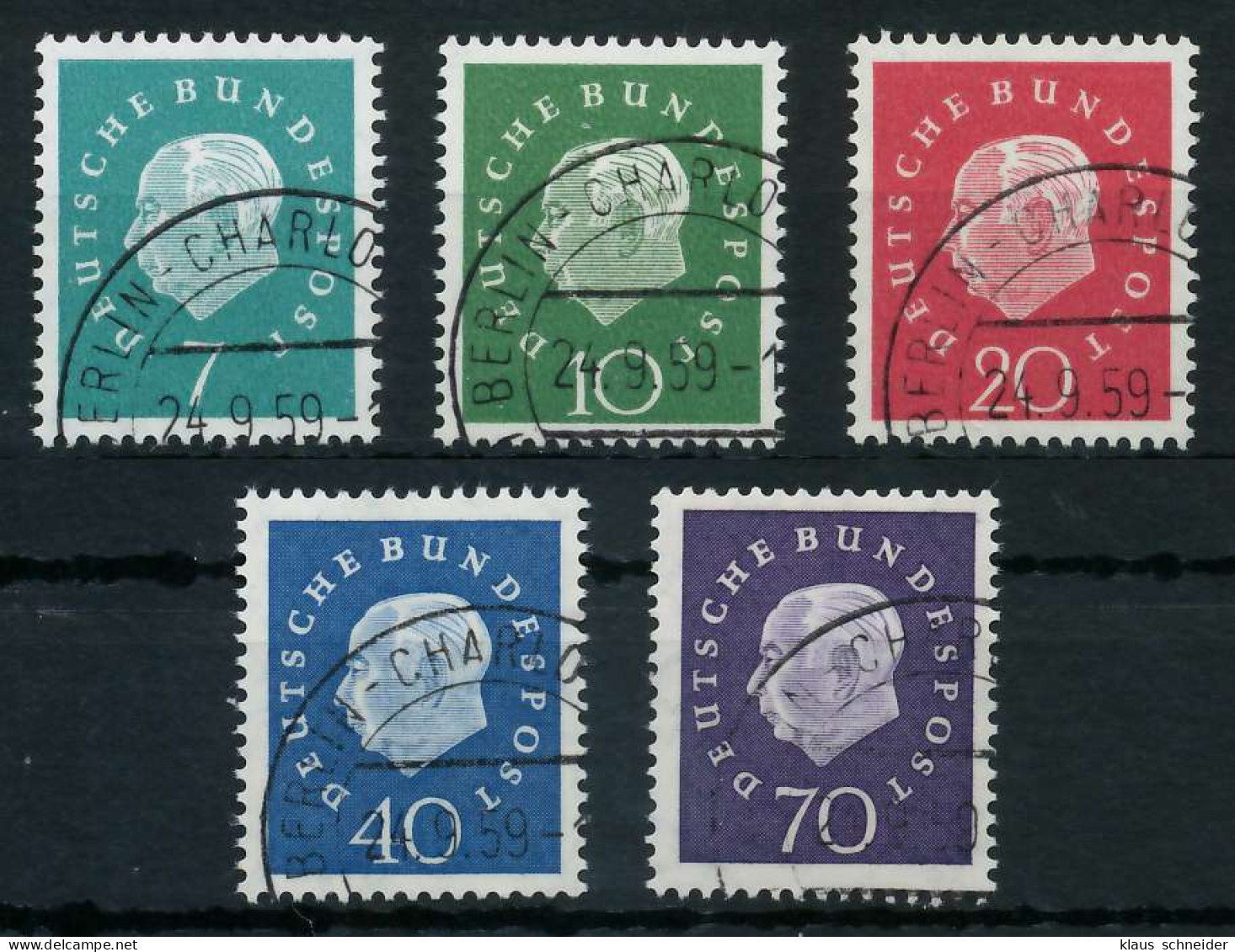BRD BUND DS HEUSS 3 Nr 302-306 Gestempelt X69B41A - Used Stamps