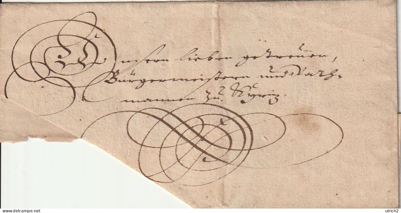 Vorphila Brief - Nach Dürnitz (?) - Ca. 1680 (68985) - Préphilatélie