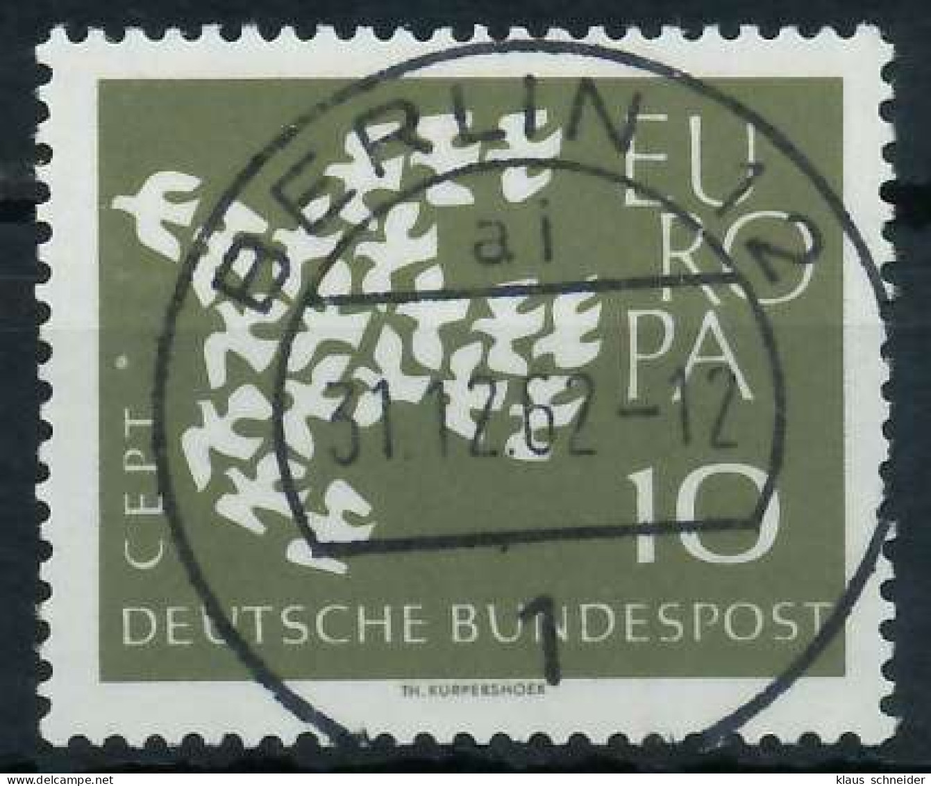 BRD BUND 1961 Nr 367y Zentrisch Gestempelt X69B4F2 - Used Stamps