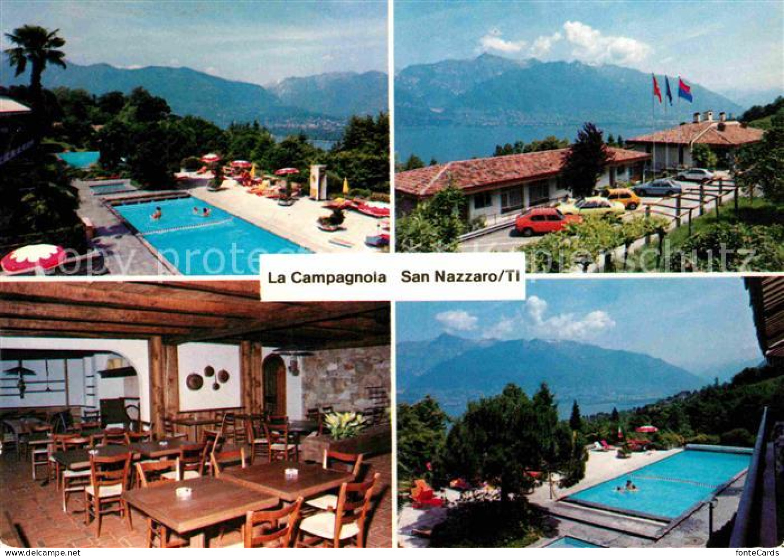 12769640 San Nazzaro Lago Maggiore La Campagnola Gastraum Swimmingpool San Nazza - Otros & Sin Clasificación
