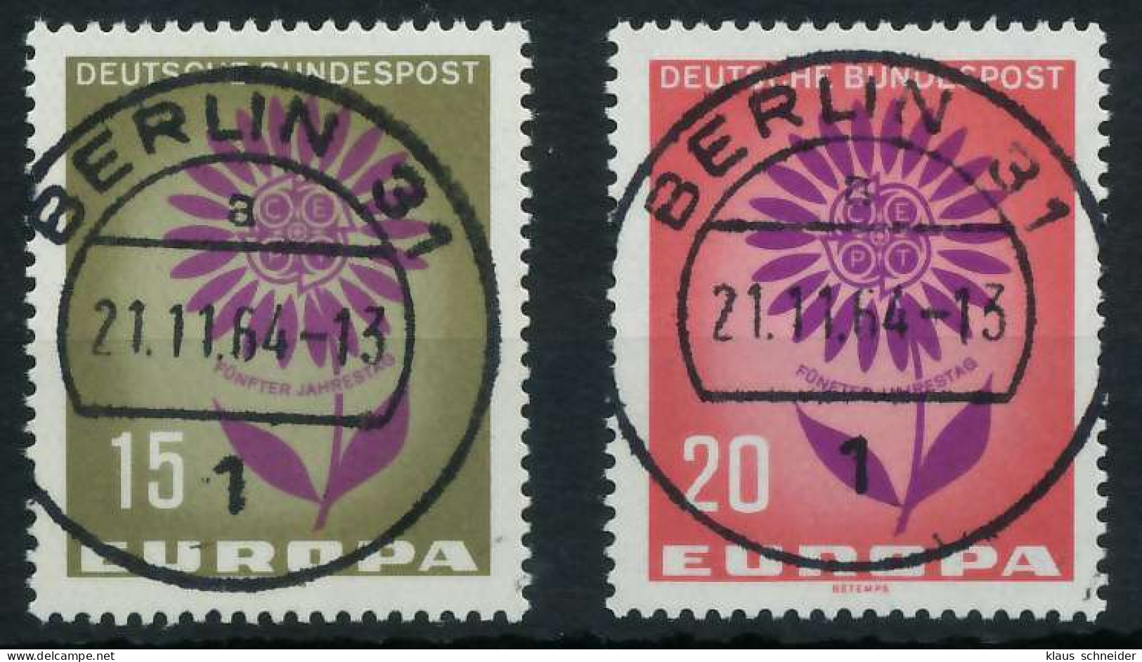 BRD BUND 1964 Nr 445-446 Zentrisch Gestempelt X69B5BA - Oblitérés