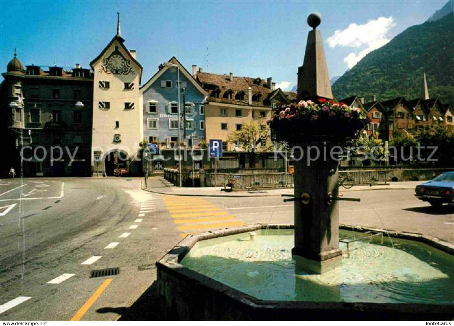 12768943 Chur GR Obertor Brunnen Chur - Sonstige & Ohne Zuordnung