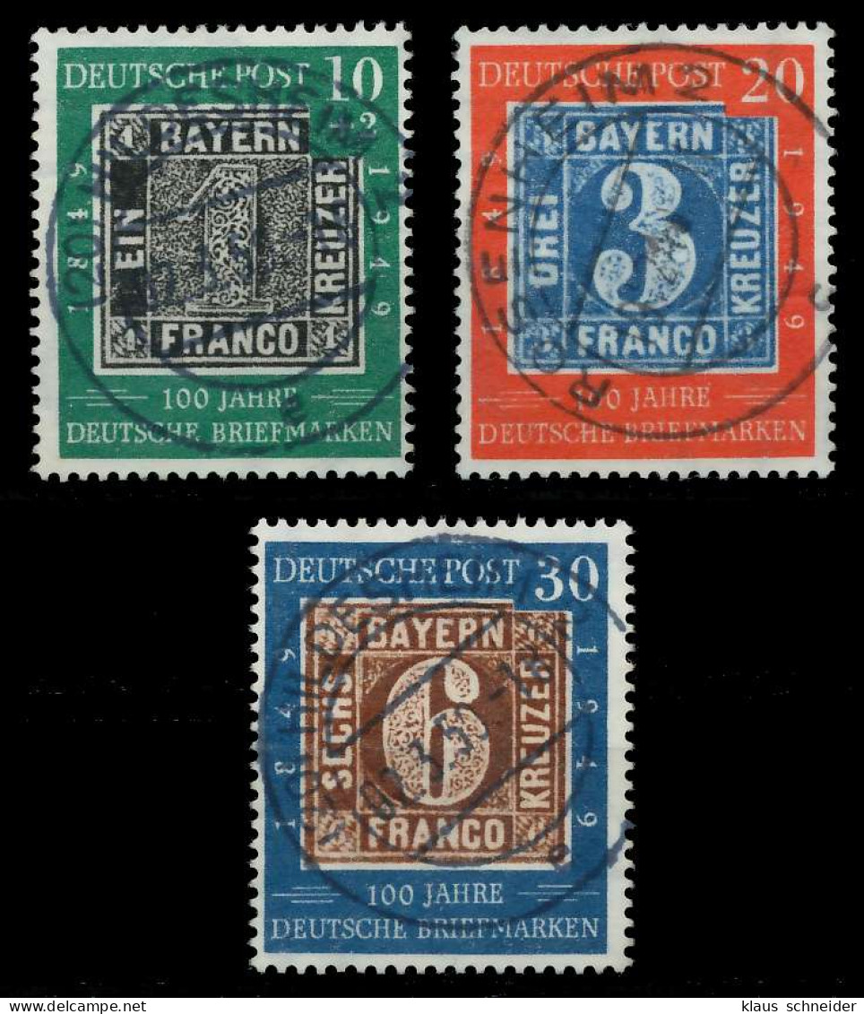 BRD BUND 1949 Nr 113-115 Zentrisch Gestempelt Gepr. X69B742 - Used Stamps