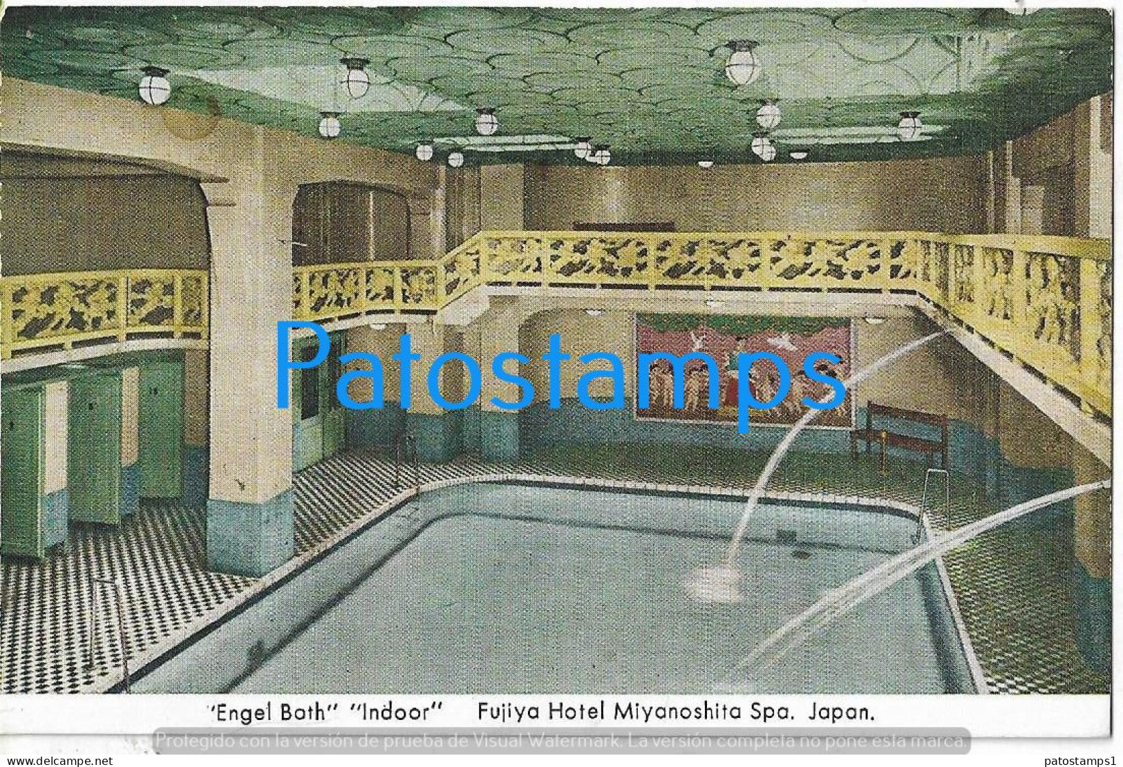 227826 JAPAN FUJIYA HOTEL MIYANOSHITA SPA ENGEL BATH INDOOR POSTAL POSTCARD - Andere & Zonder Classificatie