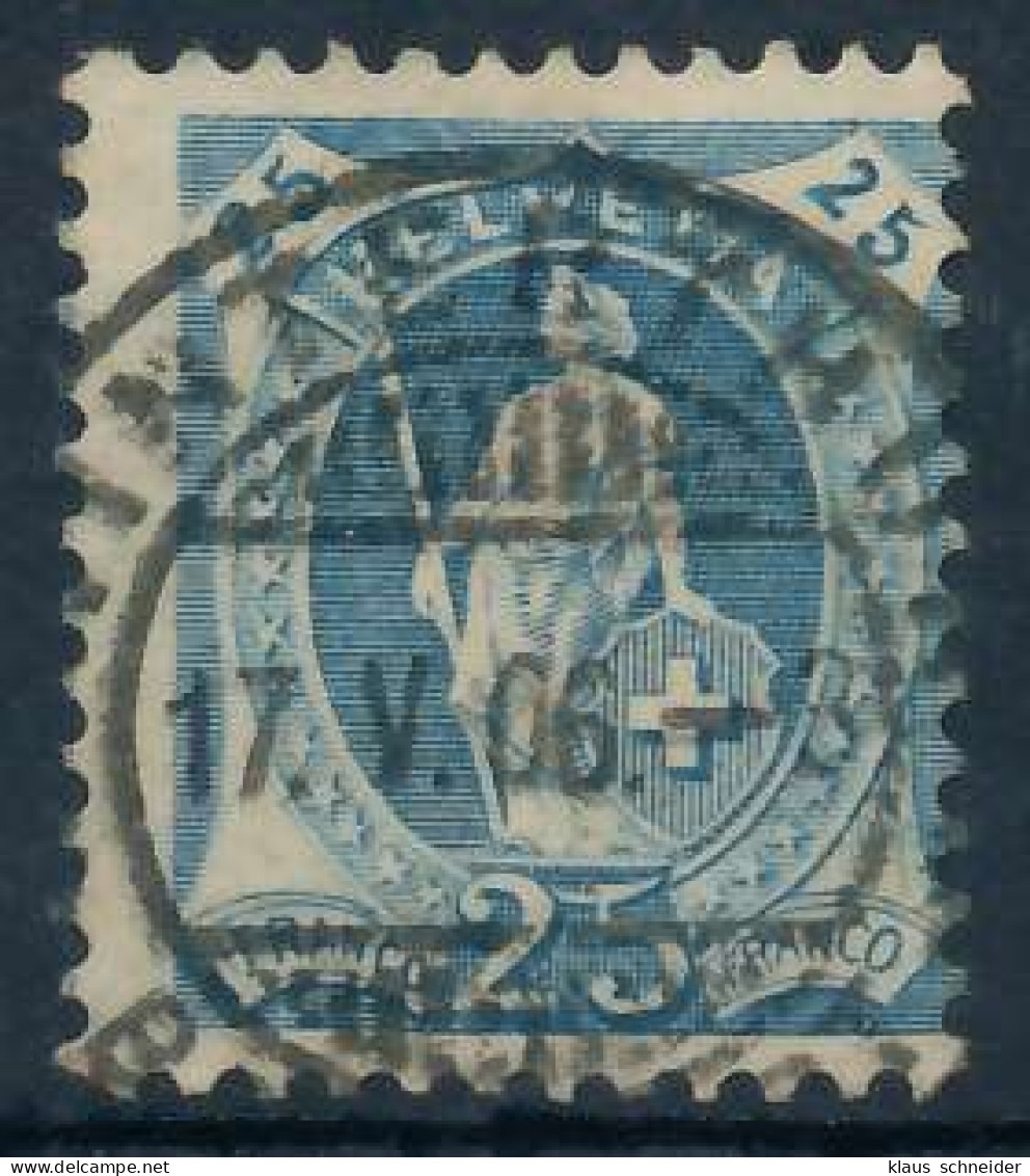 SCHWEIZ STEHENDE HELVETIA Nr 81A Zentrisch Gestempelt X6AA71E - Used Stamps
