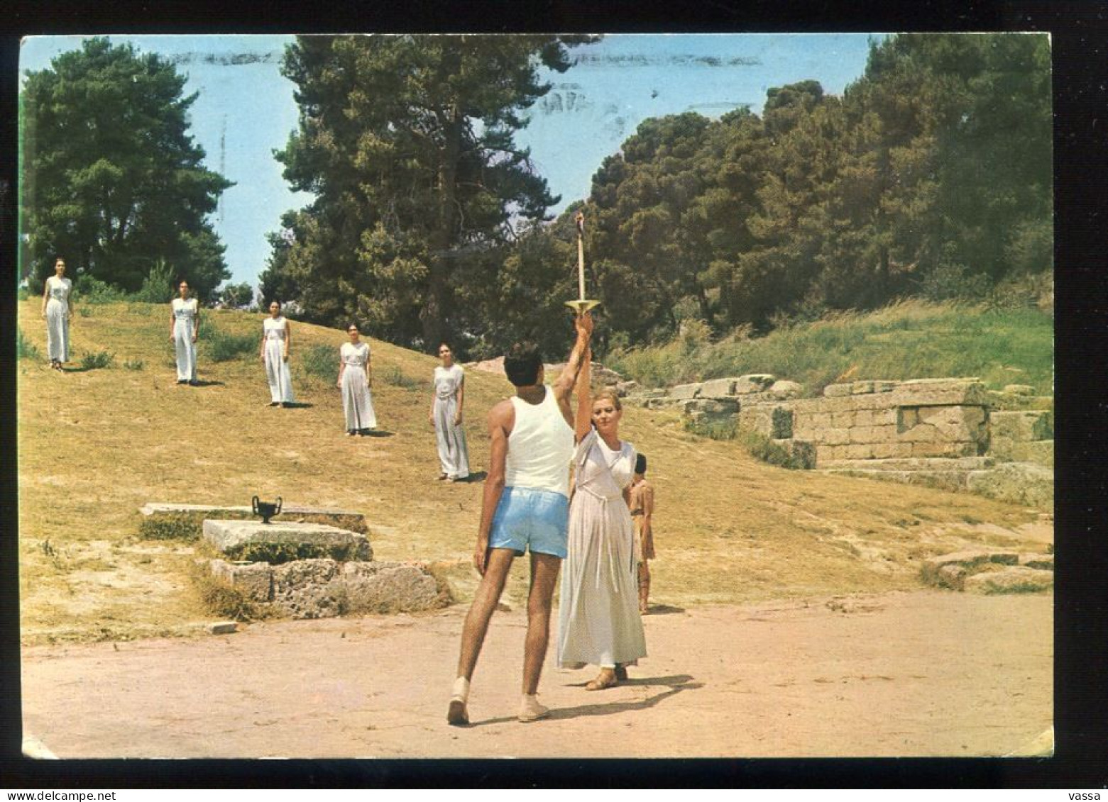 1968 OLYMPIE -la Livraison  De La Flamme Olympique,  Ed. DIADAKIS 1033 . Grèce , Greece - Grèce