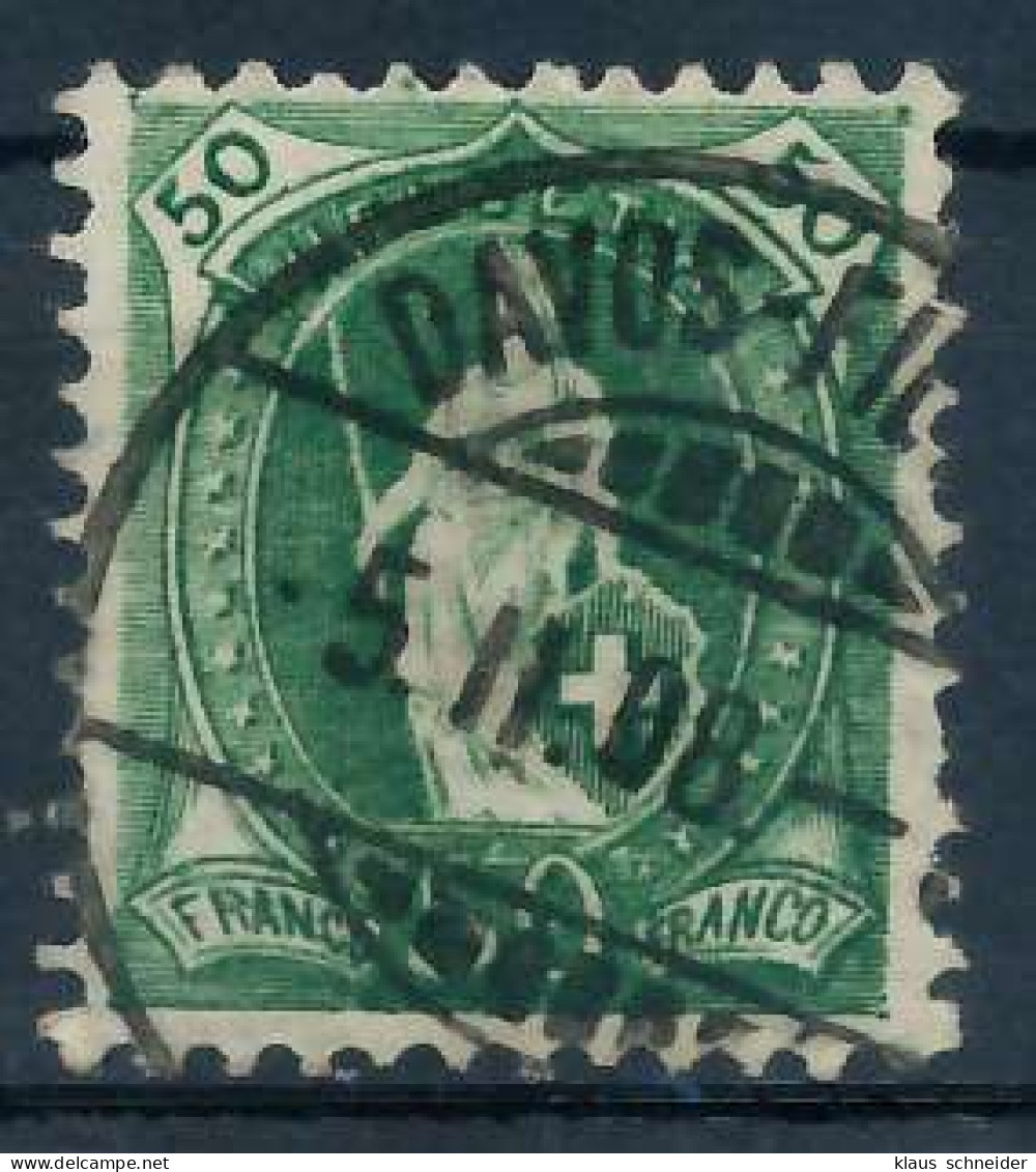 SCHWEIZ STEHENDE HELVETIA Nr 92Db Gestempelt X6AA752 - Used Stamps