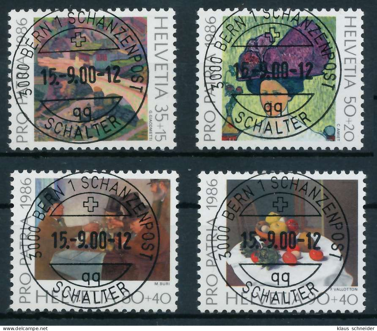 SCHWEIZ PRO PATRIA Nr 1317-1320 Zentrisch Gestempelt X6AA98E - Gebraucht