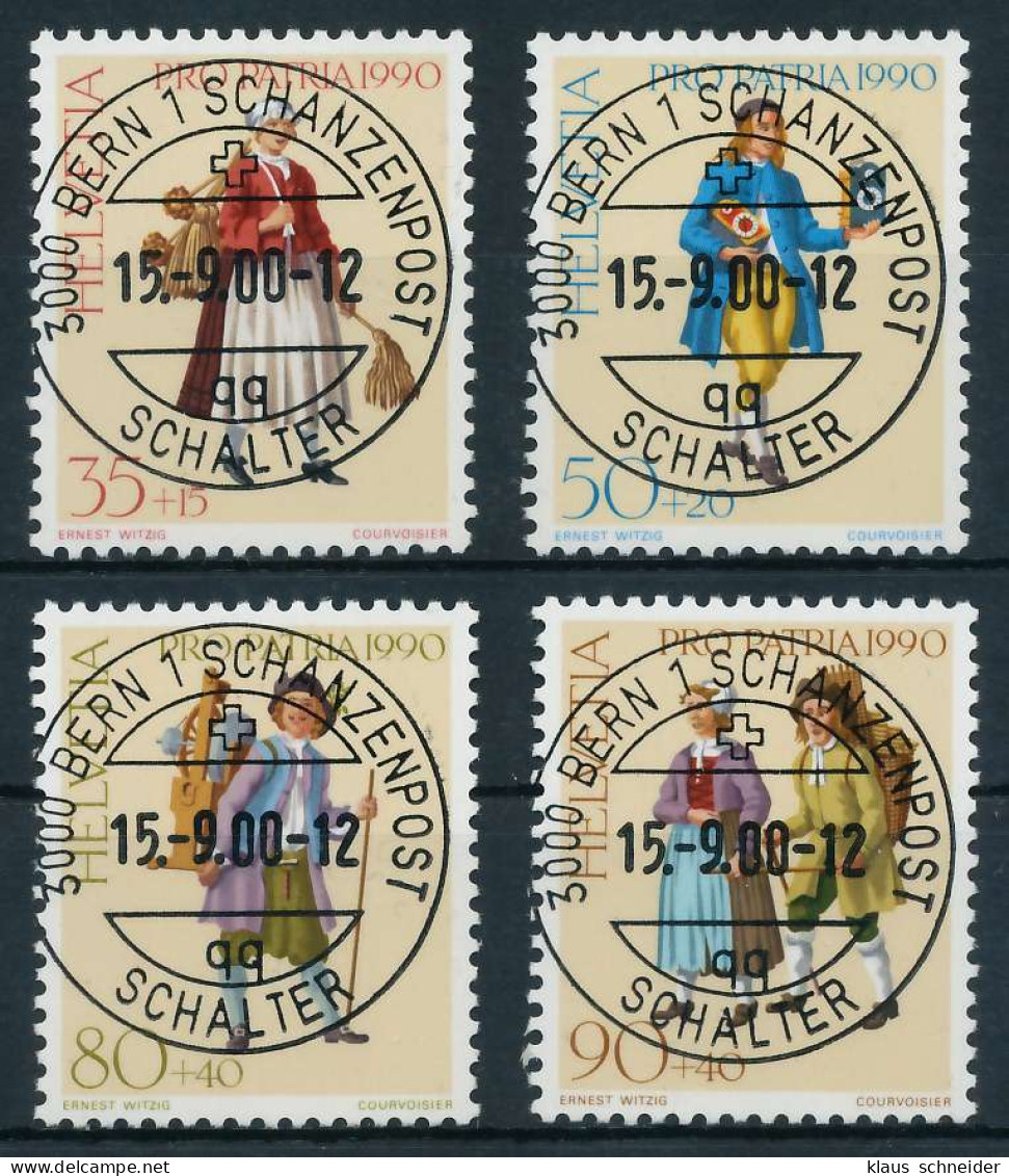 SCHWEIZ PRO PATRIA Nr 1417-1420 Zentrisch Gestempelt X6AA9AA - Gebraucht