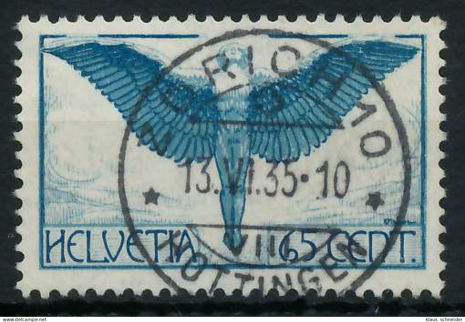 SCHWEIZ FLUGMARKEN Nr 189xI Zentrisch Gestempelt X6B60BE - Used Stamps