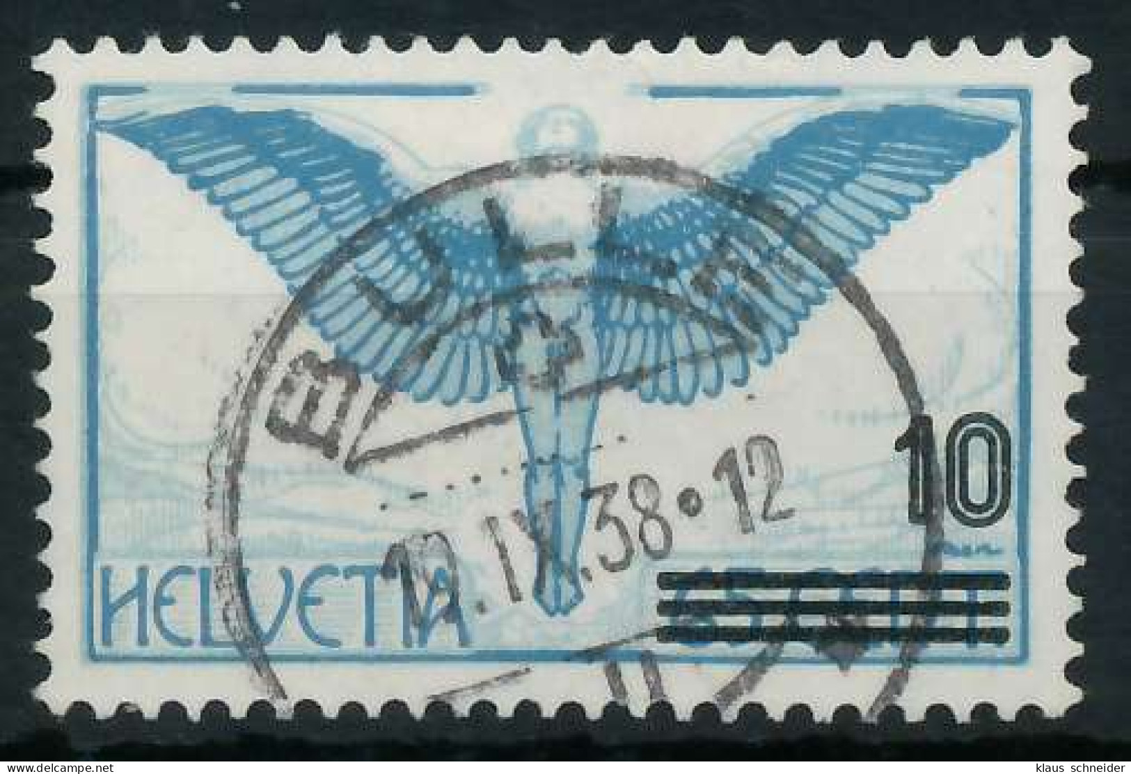 SCHWEIZ FLUGMARKEN Nr 320IIaI Zentrisch Gestempelt X6B613E - Used Stamps