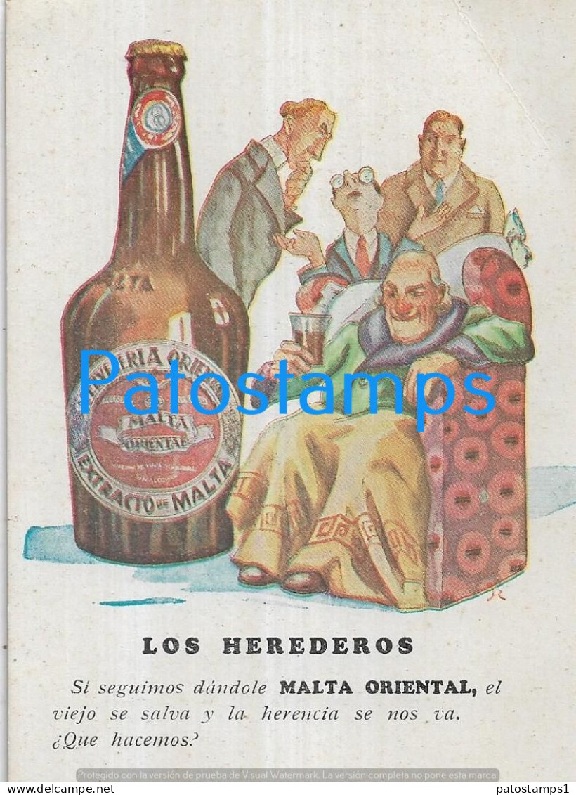 227839 PUBLICITY BEER CERVEZA LOS HEREDEROS CERVECERIA MALTA ORIENTAL POSTAL POSTCARD - Werbepostkarten