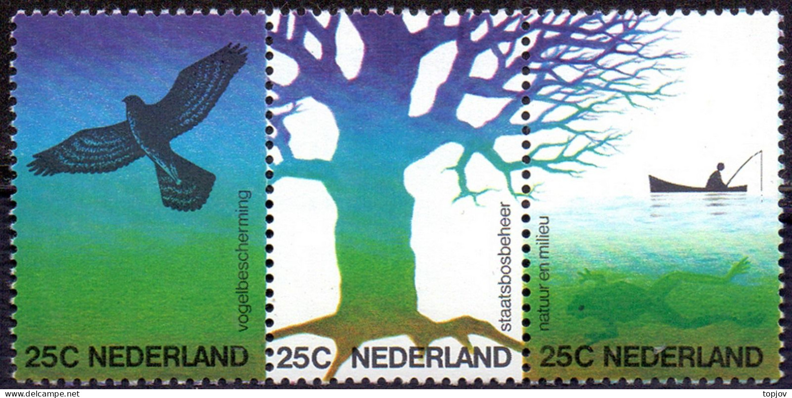 NETHERLANDS - PROTECT NATUR - BIRDS  FROG  - **MNH - 1974 - Ungebraucht