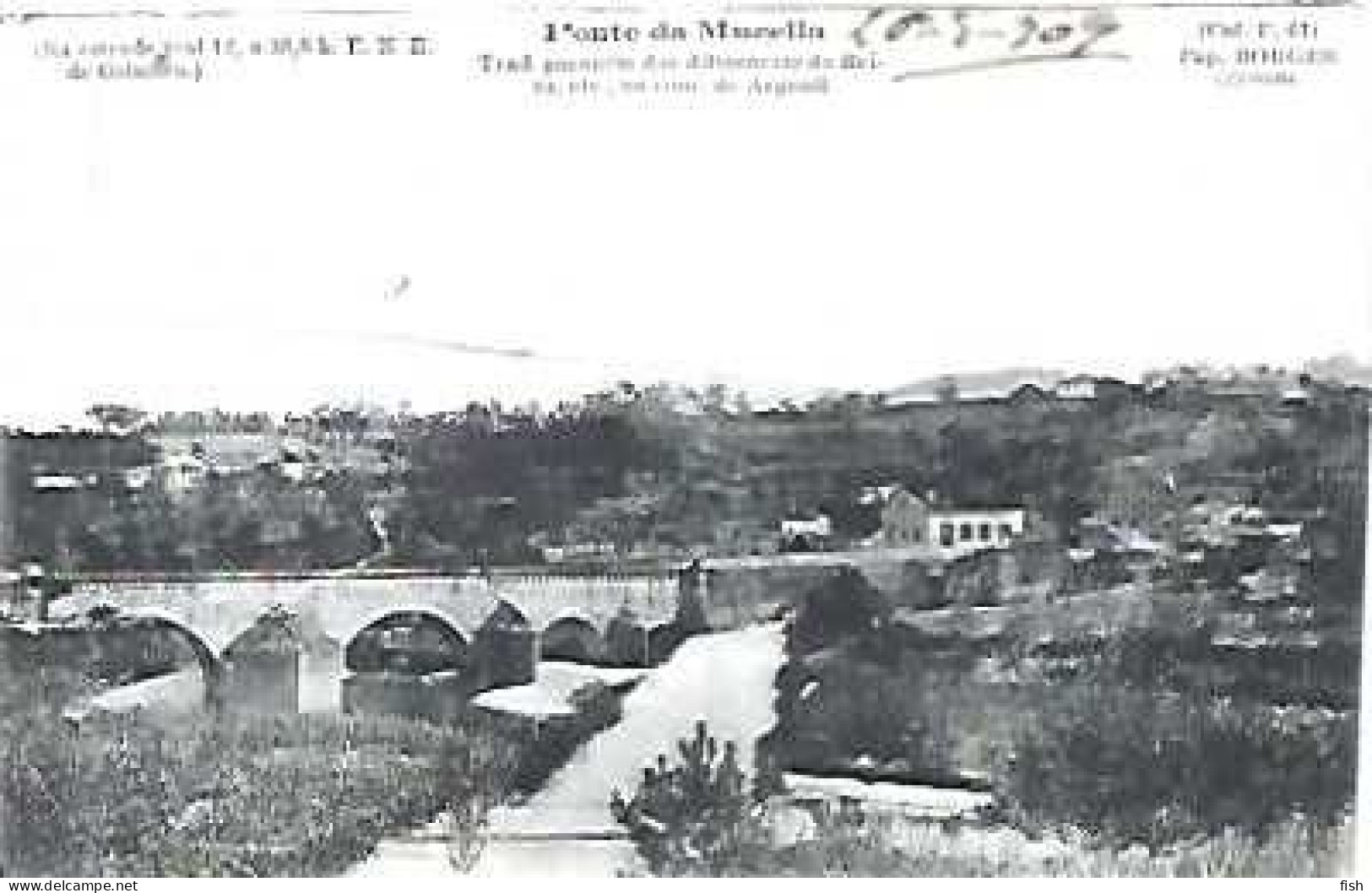 Portugal & Marcofilia, Arganil, Mucella Bridge, Estrada Real 12 A 38.8Km De Coimbra, Poiares A Manteigas 1909 (13 - Ponti