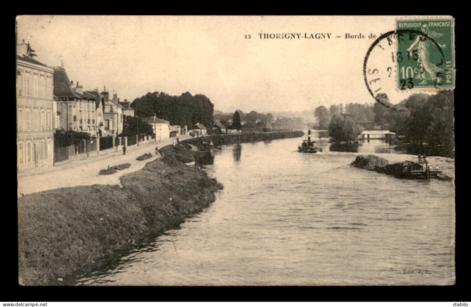 77 - THORIGNY-LAGNY - BORDS DE MARNE - TRAIN DE PENICHES - REMORQUEUR - Lagny Sur Marne