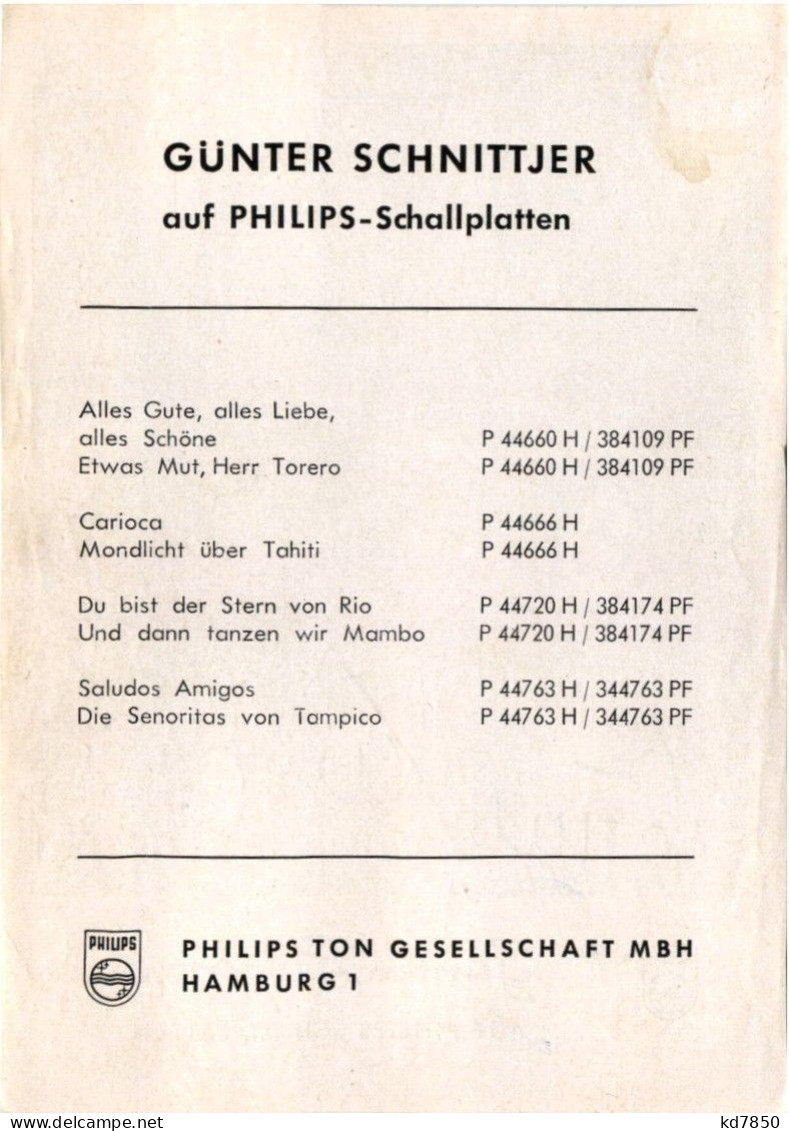 Günter Schnittjer Mit Autogramm - Musique Et Musiciens